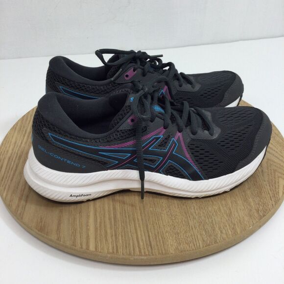 Asics Womens Gel-Contend7 Running Sneaker Shoes Graphite Grey/Aqua Size 7 US - Picture 3 of 13